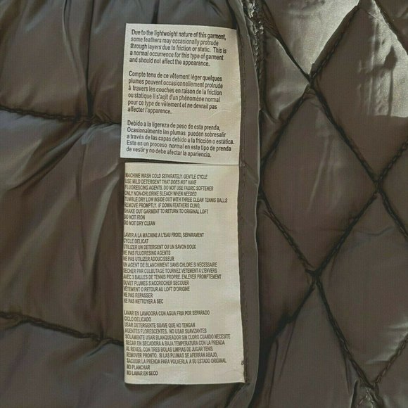 New Michael Kors Coat PS Petite Small Navy Blue Gold Logo Quilted Down Coat - Picture 7 of 8